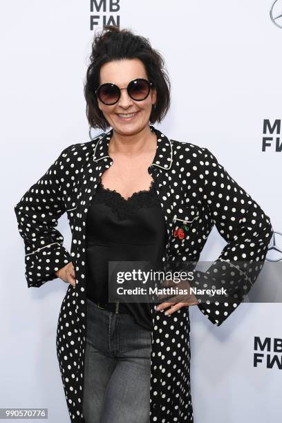 Astrid Rudolph attends the Maisonnoee show during the Berlin Fashion Week Spring/Summer 2019 at ewerk on July 3, 2018 in Berlin, Germany.