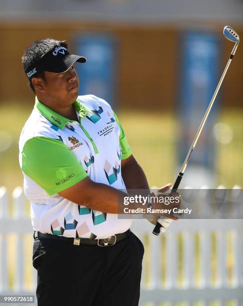 Donegal , Ireland - 3 July 2018; Kiradech Aphibarnrat of Thailand during a practice round ahead of the Dubai Duty Free Irish Open Golf Championship...