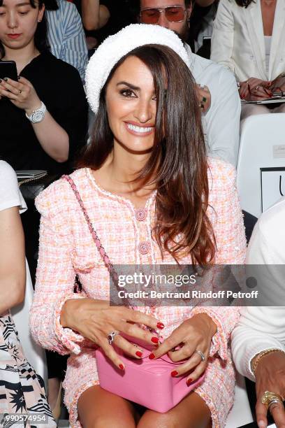 Actress Penelope Cruz attends the Chanel Haute Couture Fall Winter 2018/2019 show as part of Paris Fashion Week on July 3, 2018 in Paris, France.