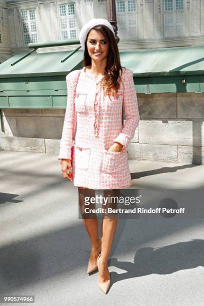 Actress Penelope Cruz attends the Chanel Haute Couture Fall Winter 2018/2019 show as part of Paris Fashion Week on July 3, 2018 in Paris, France.