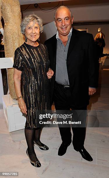 Joan Burstein and Sir Philip Green attend the party to celebrate Browns' 40th Anniversary, at The Regent Penthouses and Lofts on May 12, 2010 in...