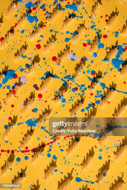 painted fusilli noodles - raw acrylic ストックフォトと画像