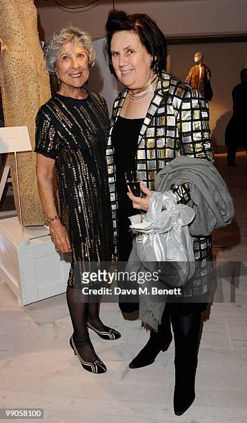 Joan Burstein and Suzy Menkes attend the party to celebrate Browns' 40th Anniversary, at The Regent Penthouses and Lofts on May 12, 2010 in London,...
