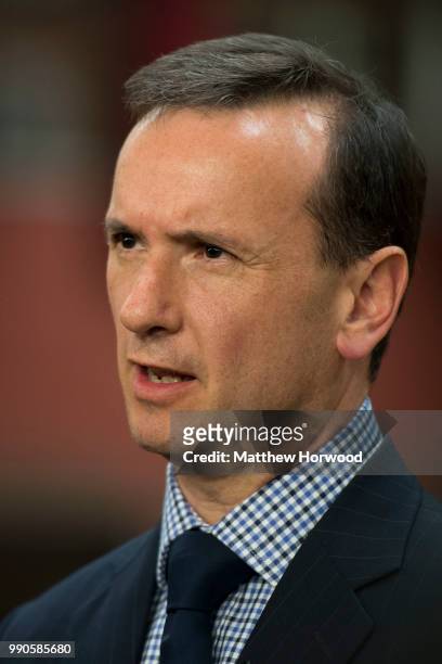 Secretary of State for Wales and MP for the Vale of Glamorgan Alun Cairns on May, 5 2016 in Cardiff, United Kingdom.