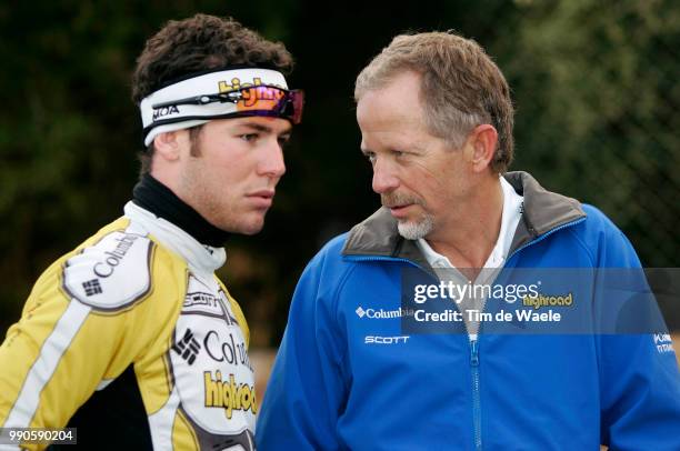 Team Columbia 2009Cavendish Mark , Team Manager Stapleton Bob , Training Entrainement, Equipe Ploeg, High Road, Tim De Waele