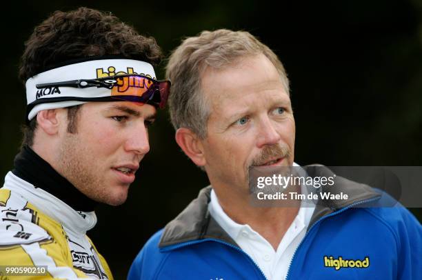 Team Columbia 2009Cavendish Mark , Team Manager Stapleton Bob , Training Entrainement, Equipe Ploeg, High Road, Tim De Waele