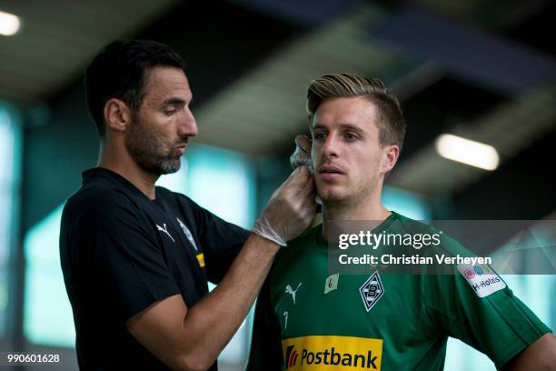 Patrick Herrmann during a lactate test of Borussia Moenchengladbach at Esprit Arena on July 03, 2018 in Duesseldorf, Germany.