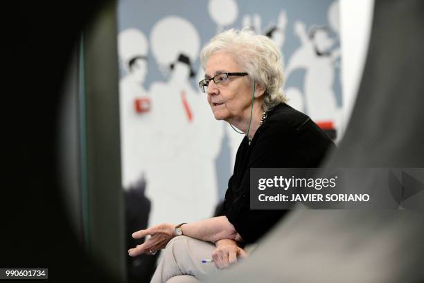 Soledad Gallego-Diaz, new editor-in-chief of the Spanish daily newspaper El Pais, poses during an interview for AFP on July 3, 2018 in Madrid. -...