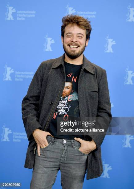February 2018, Germany, Berlin, Berlinale 2018, photocall, 'Museum' : Actor Leonardo Ortizgris. The film runs in the 'Berlinale Special' section as...