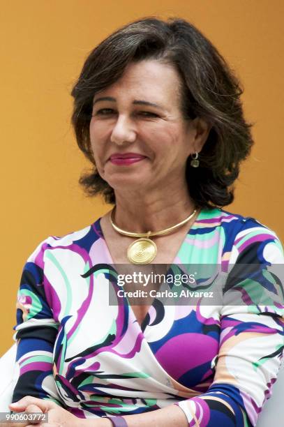 President of the Spanish bank Banco Santander Ana Patricia Botin attends an event organized by 'Mujeres por Africa' Foundation on July 3, 2018 in...