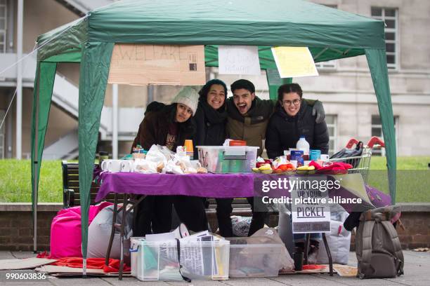 February 2018, Great Britain, London: Students have joined their Teachers and lecturers of the SOAS University of London in protest in front of the...