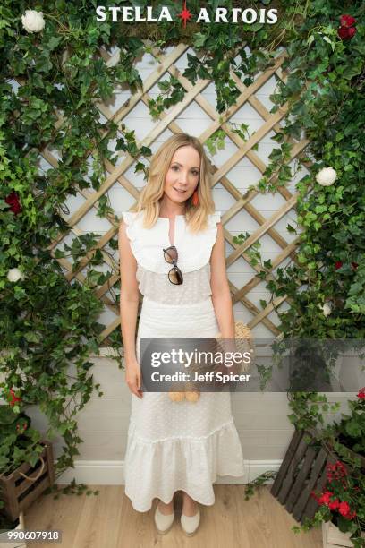 Stella Artois hosts Joanne Froggatt at The Championships, Wimbledon as the Official Beer of the tournament at Wimbledon on July 3, 2018 in London,...