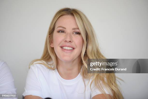 Ellie Goulding attends the CNMI Green Carpet Talent Competition judging day at Avenue Franklin Roosevelt on July 3, 2018 in Paris, France.