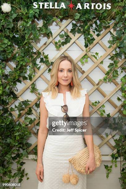 Stella Artois hosts Joanne Froggatt at The Championships, Wimbledon as the Official Beer of the tournament at Wimbledon on July 3, 2018 in London,...