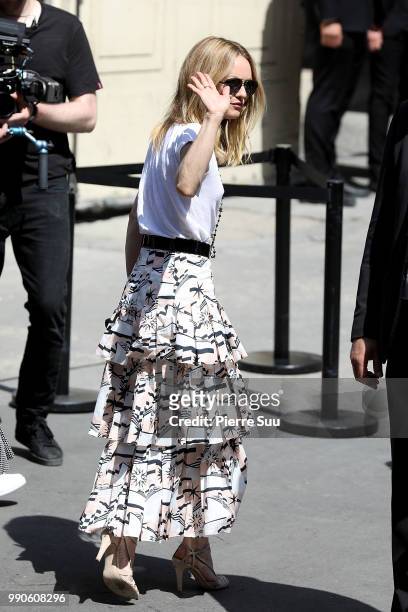 Vanessa Paradis attends the Chanel Haute Couture Fall Winter 2018/2019 show as part of Paris Fashion Week on July 3, 2018 in Paris, France.