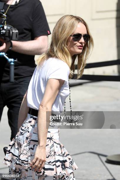 Vanessa Paradis attends the Chanel Haute Couture Fall Winter 2018/2019 show as part of Paris Fashion Week on July 3, 2018 in Paris, France.