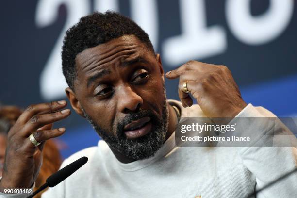 English actor and director Idris Elba attends a photocall of the film Yardie, which competes in the Panorama category of the 68th Berlinale...