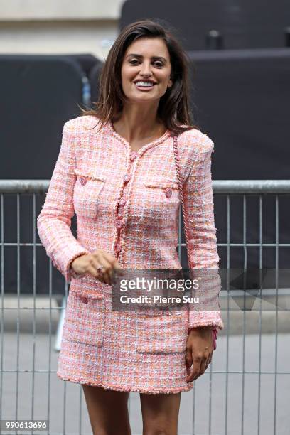 Penelope Cruz attends the Chanel Haute Couture Fall Winter 2018/2019 show as part of Paris Fashion Week on July 3, 2018 in Paris, France.