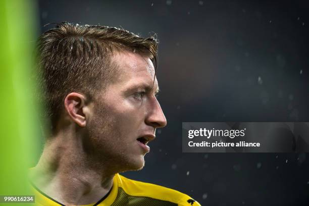 February 2018, Italy, Bergamo: Soccer, UEFA Europa League, Round of 32, 2nd leg: Atalanta Bergamo vs Borussia Dortmund. Dortmund's Marco Reus. Photo:...