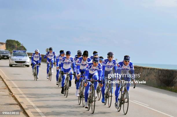 Training Team Quick-Step, Spainaddy Engels , Tom Boonen (Bel, Steven De Jongh , Carlos Barredo , Entrainement Equipe Ploeg , Tim De Waele