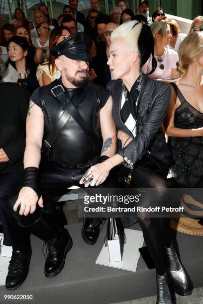 Peter Marino and Daphne Guinness attend the Chanel Haute Couture Fall Winter 2018/2019 show as part of Paris Fashion Week on July 3, 2018 in Paris,...