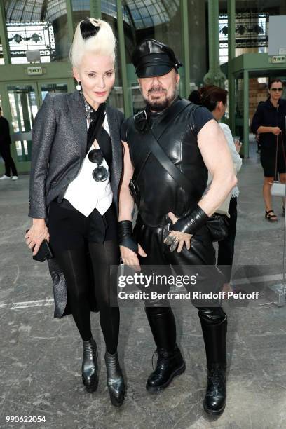 Peter Marino and Daphne Guinness attend the Chanel Haute Couture Fall Winter 2018/2019 show as part of Paris Fashion Week on July 3, 2018 in Paris,...