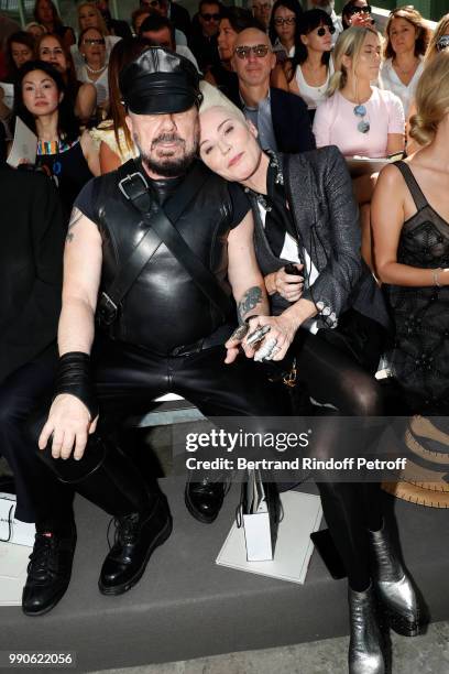 Peter Marino and Daphne Guinness attend the Chanel Haute Couture Fall Winter 2018/2019 show as part of Paris Fashion Week on July 3, 2018 in Paris,...