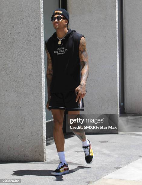 Kelly Oubre Jr. Is seen on July 2, 2018 in Los Angeles, CA.