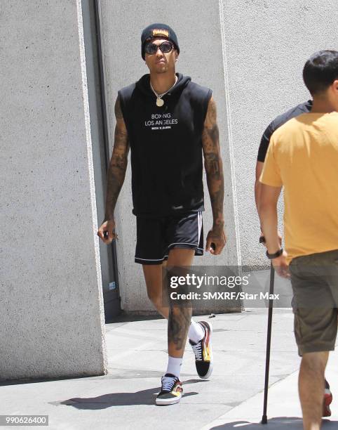 Kelly Oubre Jr. Is seen on July 2, 2018 in Los Angeles, CA.