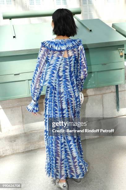 Liu Wen attends the Chanel Haute Couture Fall Winter 2018/2019 show as part of Paris Fashion Week on July 3, 2018 in Paris, France.