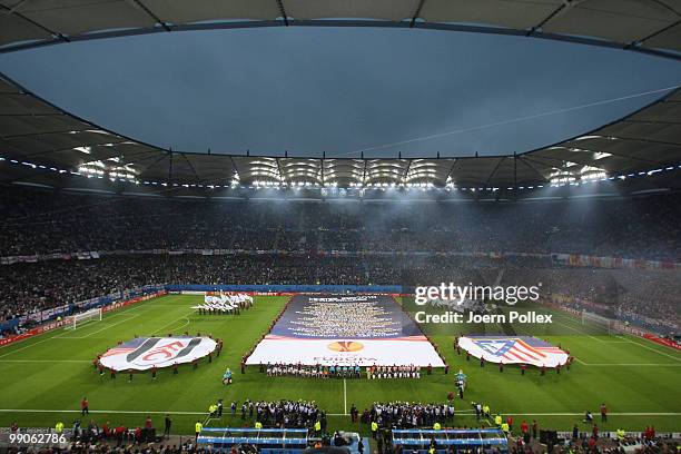 General view prior to the UEFA Europa League final match between Atletico Madrid and Fulham at HSH Nordbank Arena on May 11, 2010 in Hamburg, Germany.