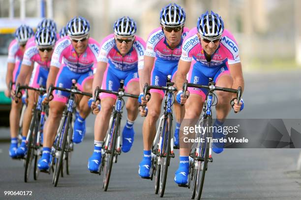 8Th Tour Of Qatar, Stage 1Team Lampre , Furlan Angelo , Marco Bandiera , Mauro Da Dalto , Mirco Lorenzetto , Massimiliano Mori , Daniele Righi ,...