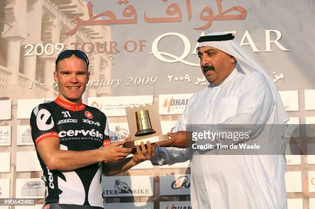 8Th Tour Of Qatar, Stage 2Podium, Hammond Roger Celebration Joie Vreugde, Sheikh Khalid Bin Ali Bin Abdullah Al Thani President Qatar Cycling...