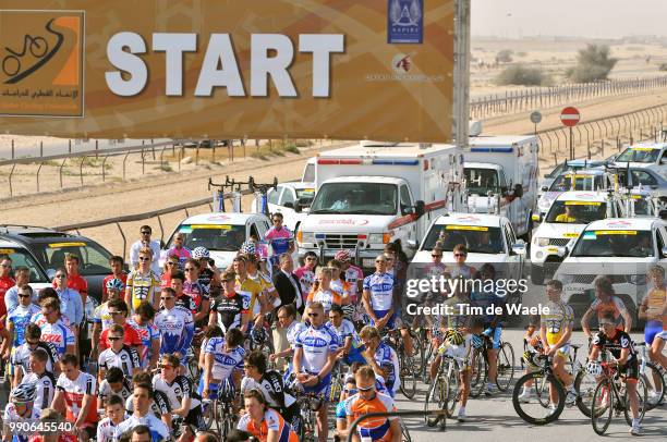 Frederick Nolf , Topsport Vlaanderen-Mercatorpeleton Peloton, Start Depart, Neutralisation Neutralisatie, 1Min Silence, Rider Nolf Frederick Of Team...