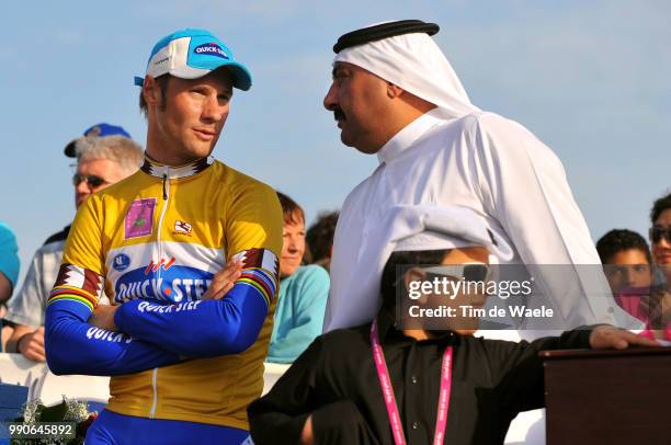 8Th Tour Of Qatar, Stage 6Podium, Tom Boonen Yellow Jersey, Sheikh Khalid Bin Ali Bin Abdullah Al Thani , Sealine Beach Resort - Doha Corniche , Rit...