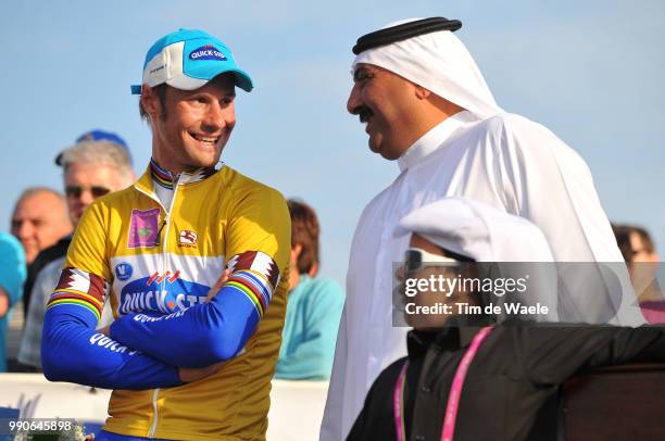 8Th Tour Of Qatar, Stage 6Podium, Tom Boonen Yellow Jersey, Sheikh Khalid Bin Ali Bin Abdullah Al Thani , Sealine Beach Resort - Doha Corniche , Rit...