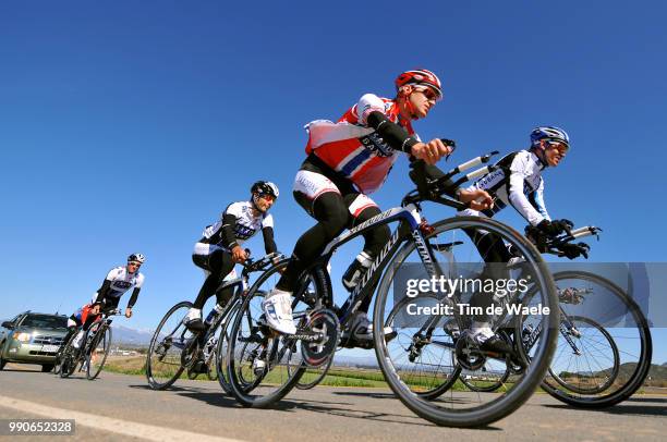 Team Saxo Bank, California Training Campkurt-Asle Arvesen , Stuart O'Grady /Equipe Ploeg, Tim De Waele