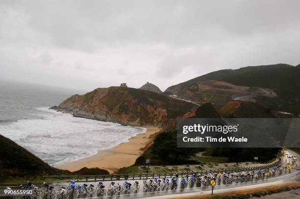 Tour Of California, Stage 2Illustration Illustratie, Peleton Peloton, Pacific Ocean Oceaan, Landscape Paysage Landschap, Beach Plage Strand...