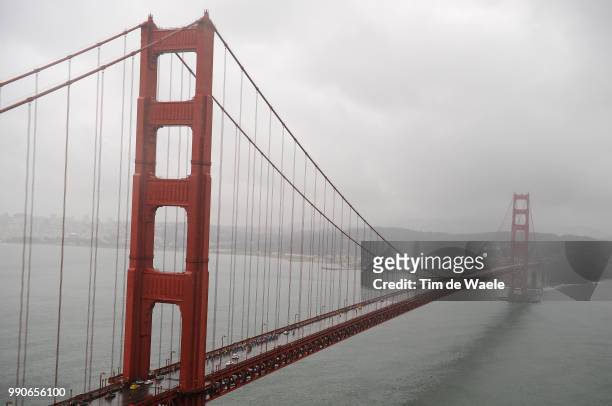 Tour Of California, Stage 2Illustration Illustratie, San Francisco Golden Gate Bridge Pont Brug, Landscape Paysage Landschap, Sausalito - Santa Cruz...