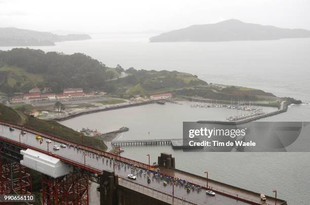 Tour Of California, Stage 2Illustration Illustratie, San Francisco Golden Gate Bridge Pont Brug, Landscape Paysage Landschap, Sausalito - Santa Cruz...