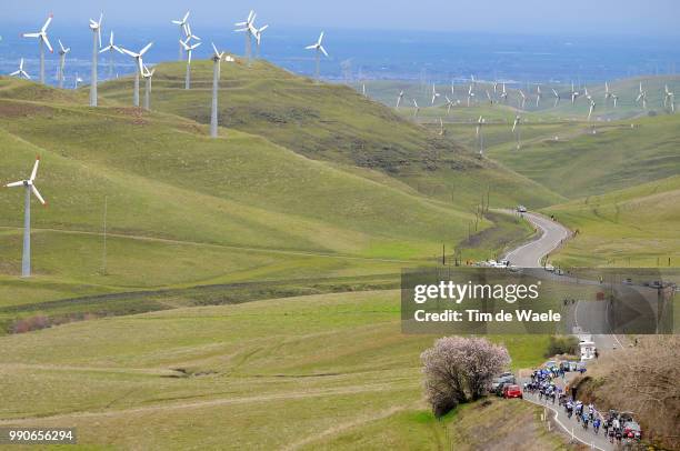 Tour Of California, Stage 3Illustration Illustratie , Peleton Peloton, Sierra Rd., Windmill Moulin De Vent Windmolen, Landscape Paysage Landschap...