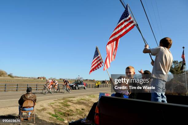 Tour Of California, Stage 5Illustration Illustratie, Usa Fans Supporters, Matthew Crane , Cameron Evans , Pieter Weening , Geln Chadwick /Visalia -...