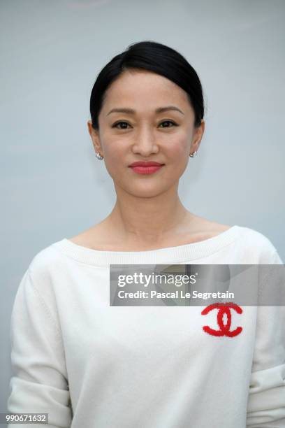 Zhou Xun attends the Chanel Haute Couture Fall Winter 2018/2019 show as part of Paris Fashion Week on July 3, 2018 in Paris, France.