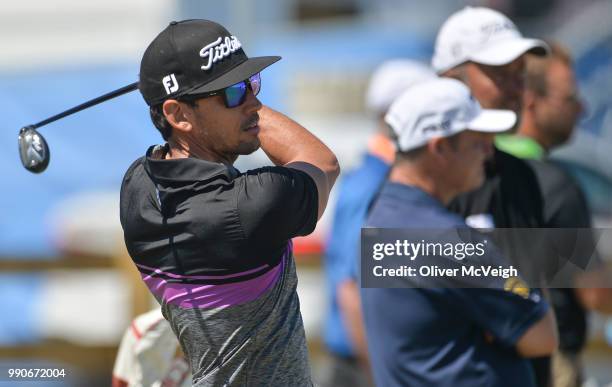 Donegal , Ireland - 3 July 2018; Rafa Cabrera Bello of Spain on the practice range ahead of the Dubai Duty Free Irish Open Golf Championship at...