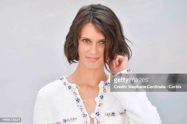 Actress Marine Vacth attends the Chanel Haute Couture Fall/Winter 2018-2019 show as part of Haute Couture Paris Fashion Week on July 3, 2018 in...