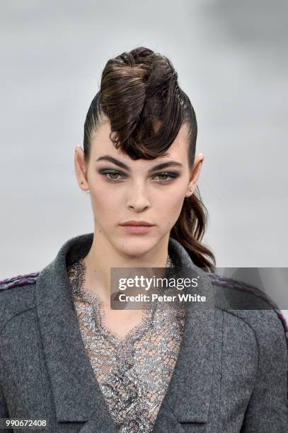 Vittoria Ceretti walks the runway during the Chanel Haute Couture Fall Winter 2018/2019 show as part of Paris Fashion Week on July 3, 2018 in Paris,...