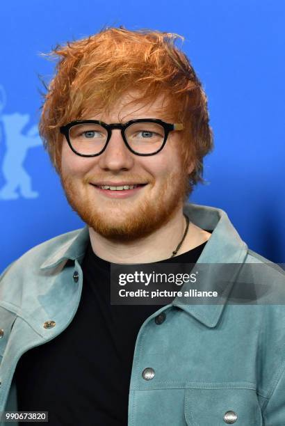 Febuary 2018, Germany, Berlin: Berlinale, photo session, "Songwriter": The singer Ed Sheeran. The film is competing as part of the Berlinale in the...