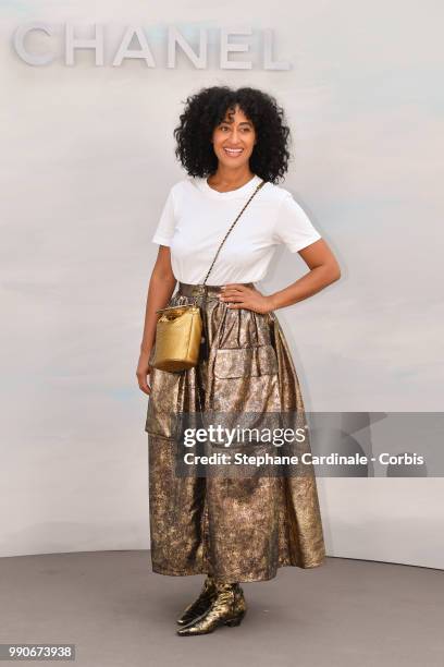 Tracee Ellis Ross attends the Chanel Haute Couture Fall/Winter 2018-2019 show as part of Haute Couture Paris Fashion Week on July 3, 2018 in Paris,...