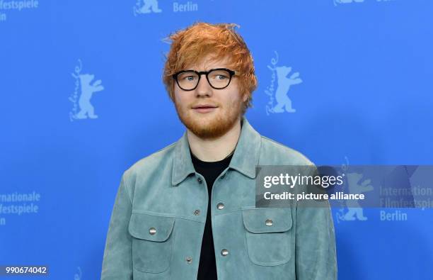 Febuary 2018, Germany, Berlin: Berlinale, photo session, "Songwriter": The singer Ed Sheeran. The film is competing as part of the Berlinale in the...