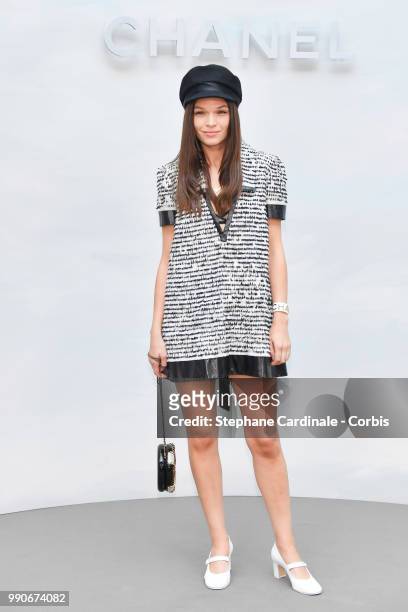 Anna Brewster attends the Chanel Haute Couture Fall/Winter 2018-2019 show as part of Haute Couture Paris Fashion Week on July 3, 2018 in Paris,...